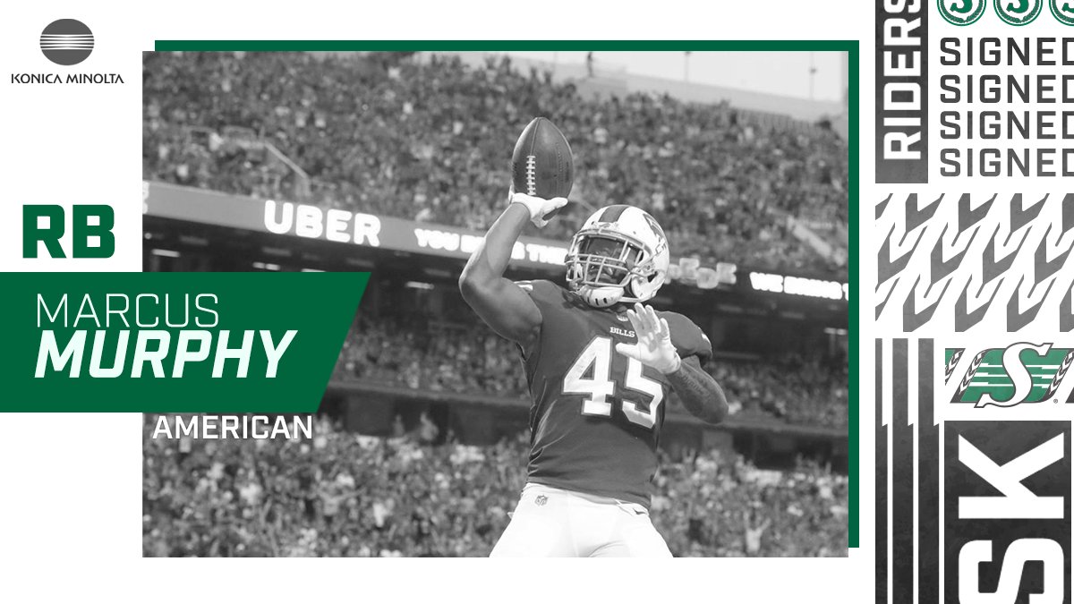 Saskatchewan Roughriders Sign RB Marcus Murphy