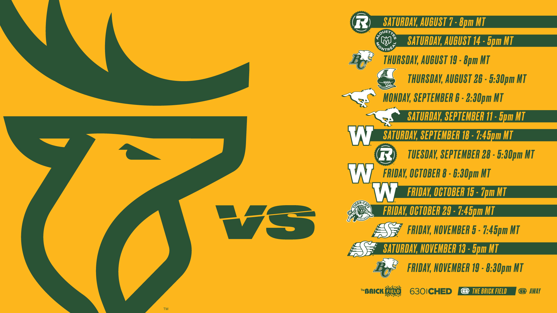 CFL: Edmonton Elks Unveil 2021 Regular Season Schedule, Breakdown