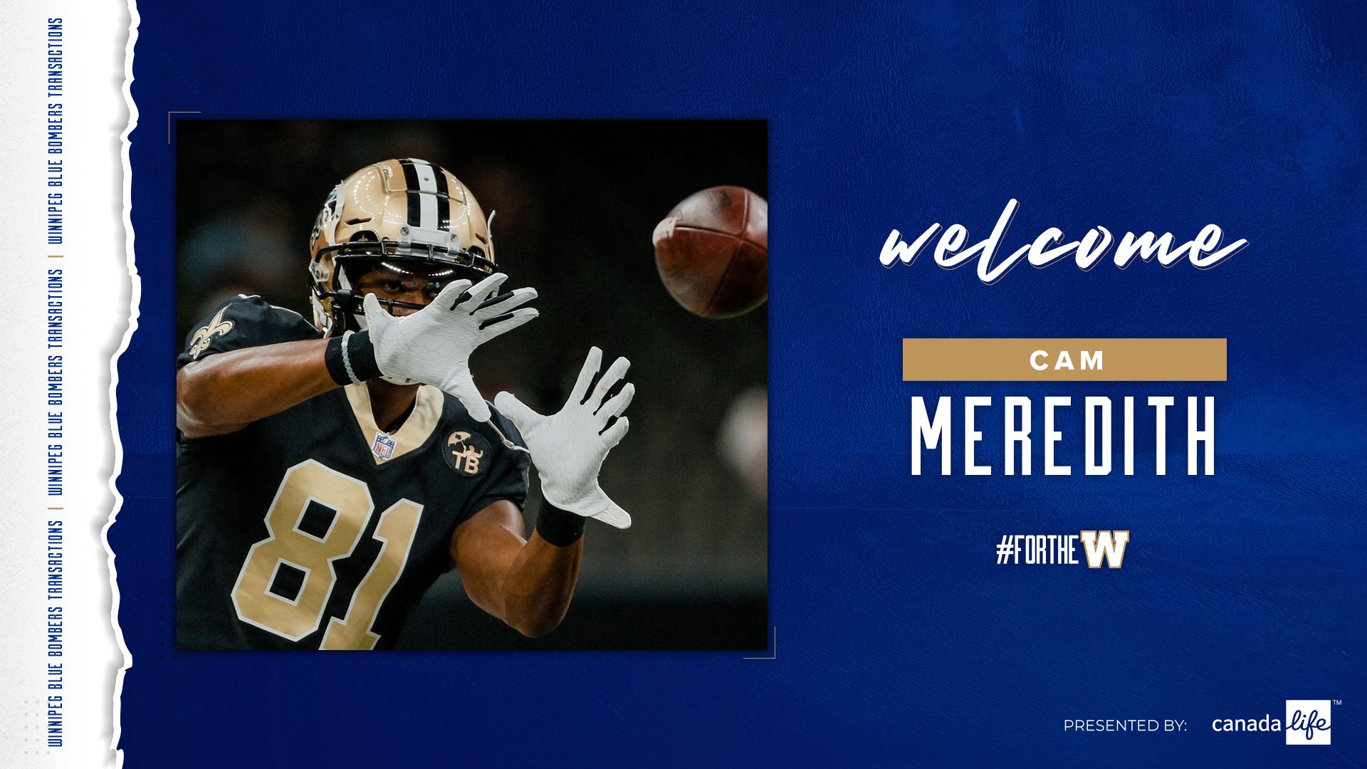 Winnipeg Blue Bombers Sign Ex-NFLer Cam Meredith