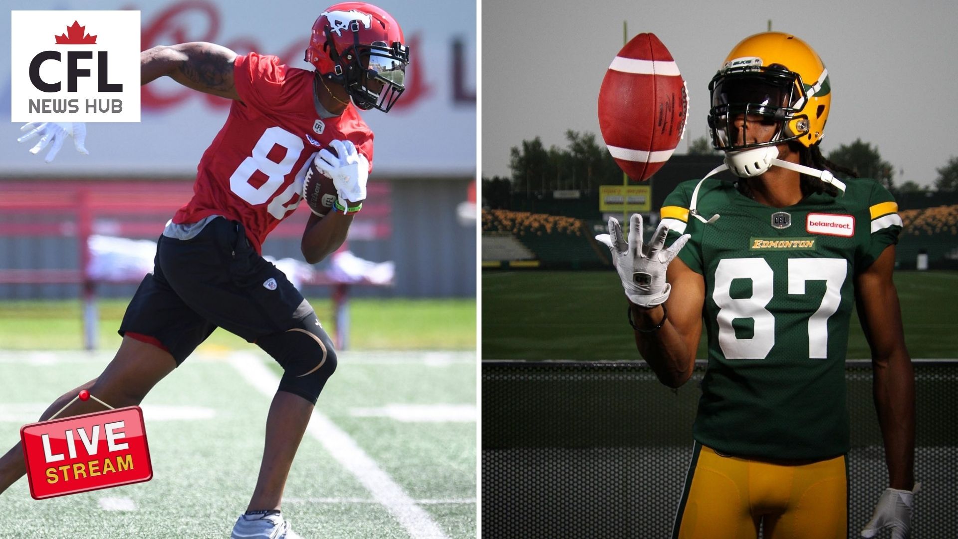 Calgary Stampeders Talk With Matt Rose Of Sportsnet, Elks Unveil New Home Uniforms
