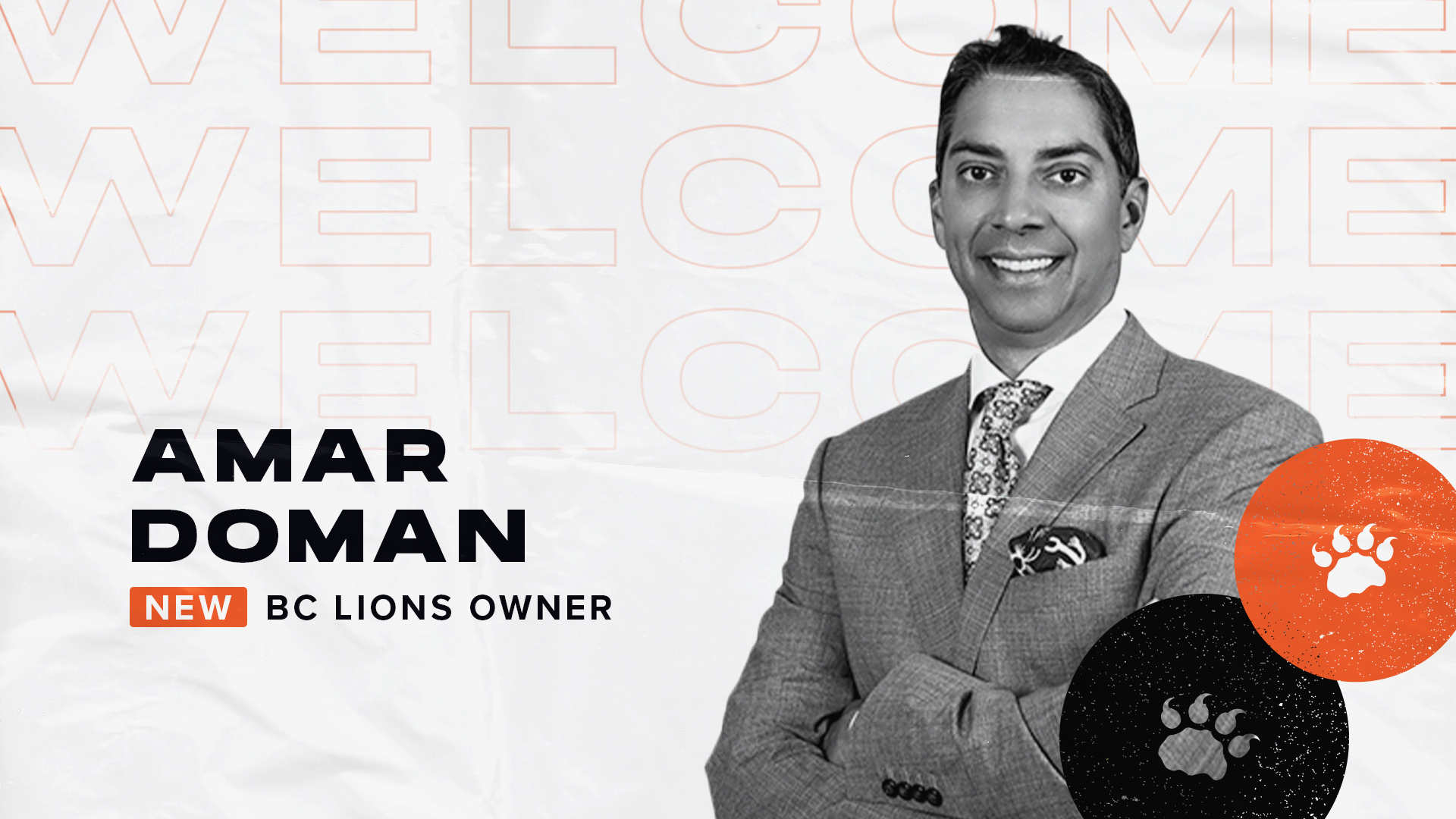 BC Lions Announce Amar Doman as New Team Owner