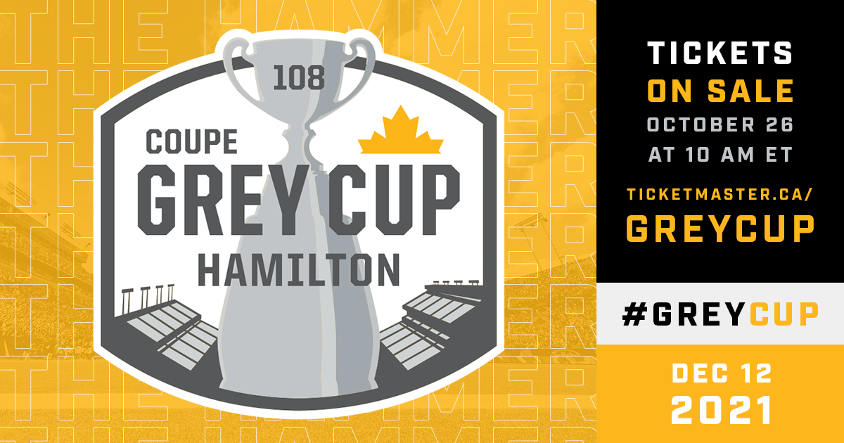 PR: 108th Grey Cup At Tim Hortons Field Tickets On Sale Now