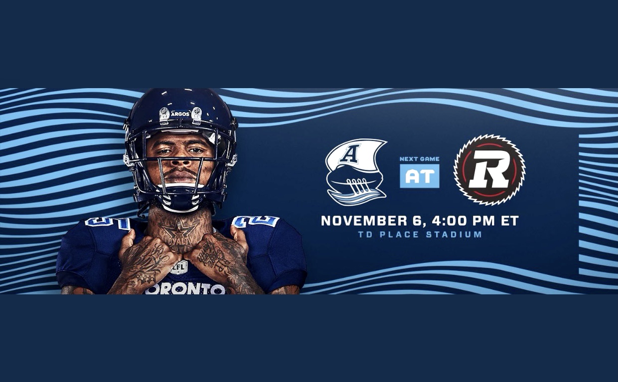CFL: Week 14 Toronto Argonauts @ Ottawa Redblacks Preview/Prediction