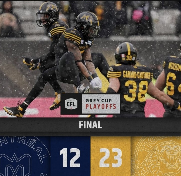 Tiger-Cats Beat Alouettes 23-12, Move On To Eastern Final