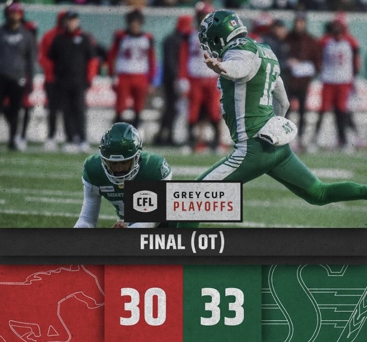 Riders Get Narrow OT Win Against Calgary in West Semifinal
