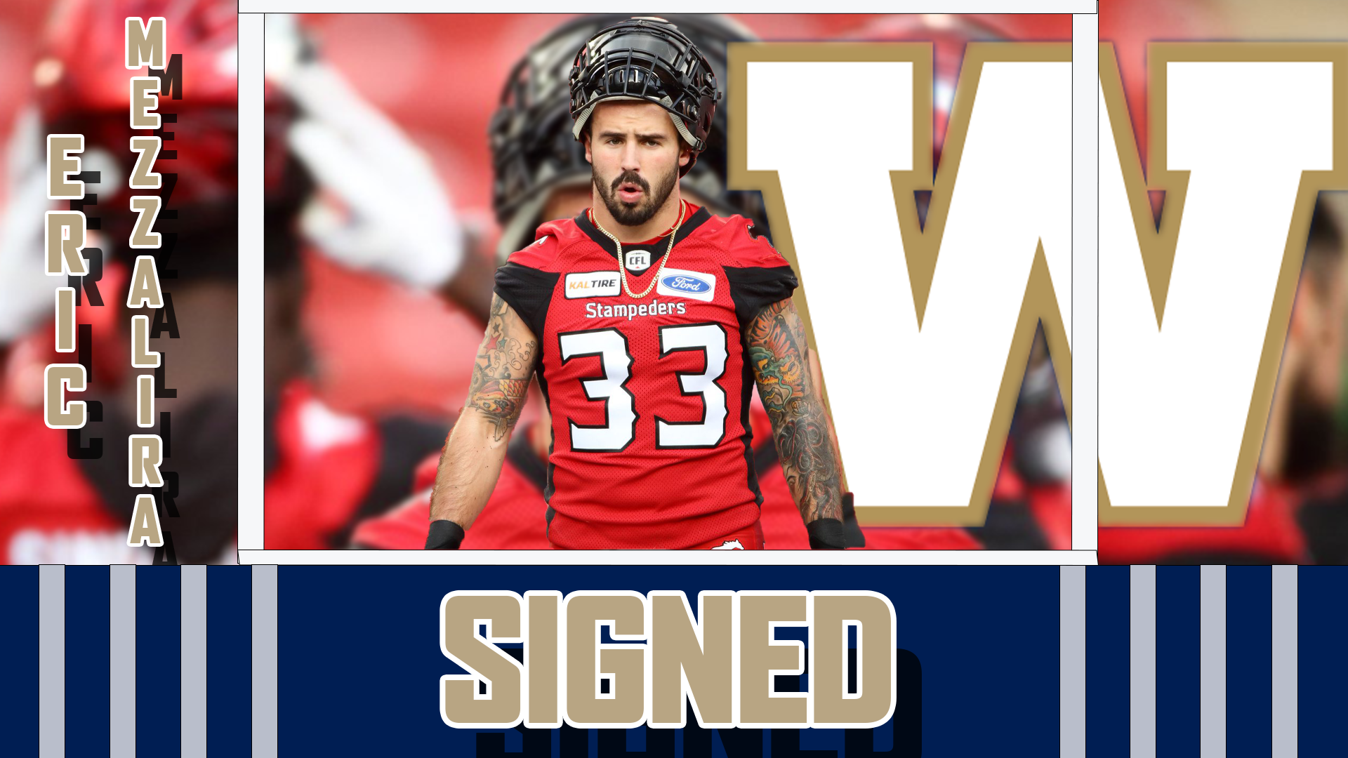 Blue Bombers Sign Former McMaster University LB Eric Mezzalira & Re-sign Rutgers WR Carlton Agudosi