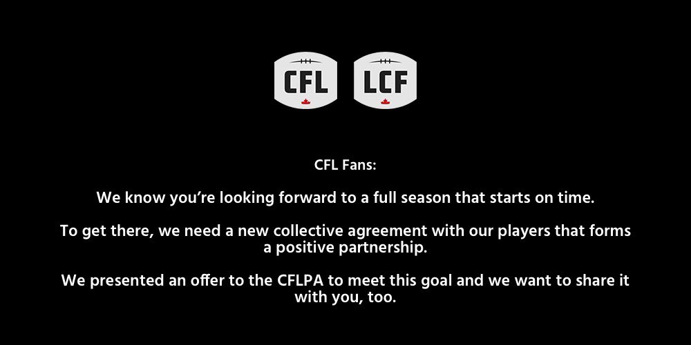PR: CFL Commissioner Randy Ambrosie Sends Letter To CFL Players, Breaks Down Offer