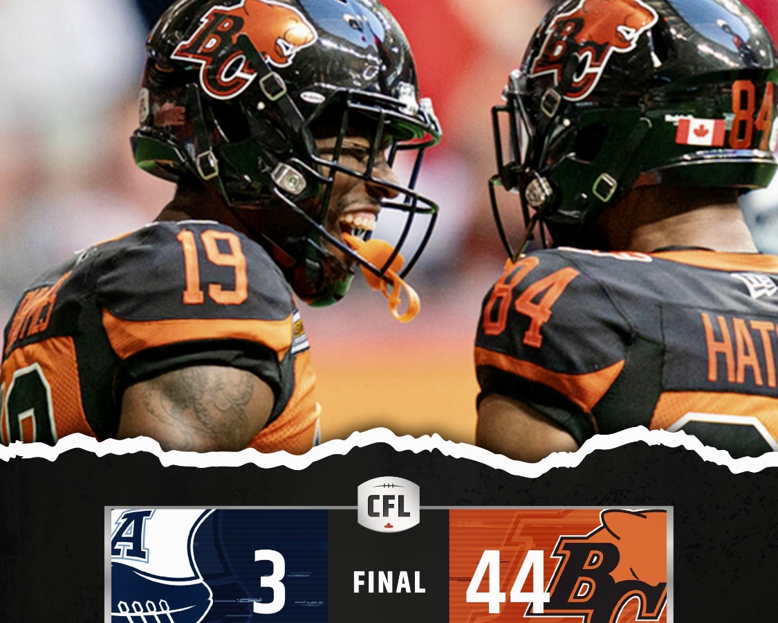 CFL: Lions Outclass The Argos Roaring To 44-3 Victory