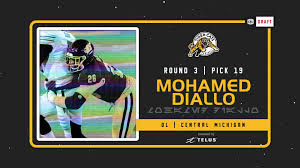 Hamilton Signs 3rd Round CFL Draft Pick From 2021
