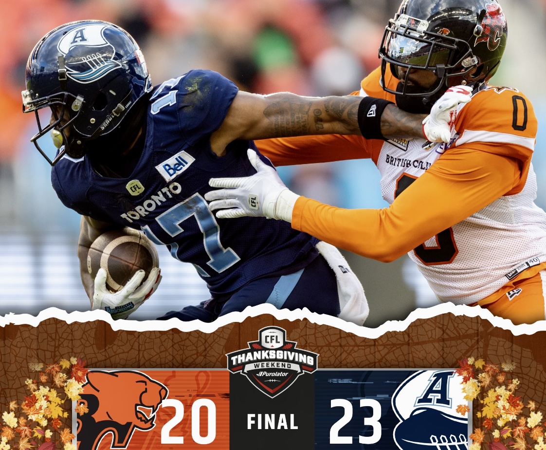 CFL Week 18 Report Card: The Argonauts Get Much-Needed Victory In Near Defeat