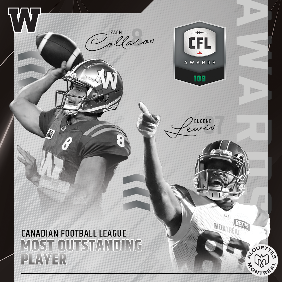 Collaros And Lewis Headline 2022 CFL Awards Finalists