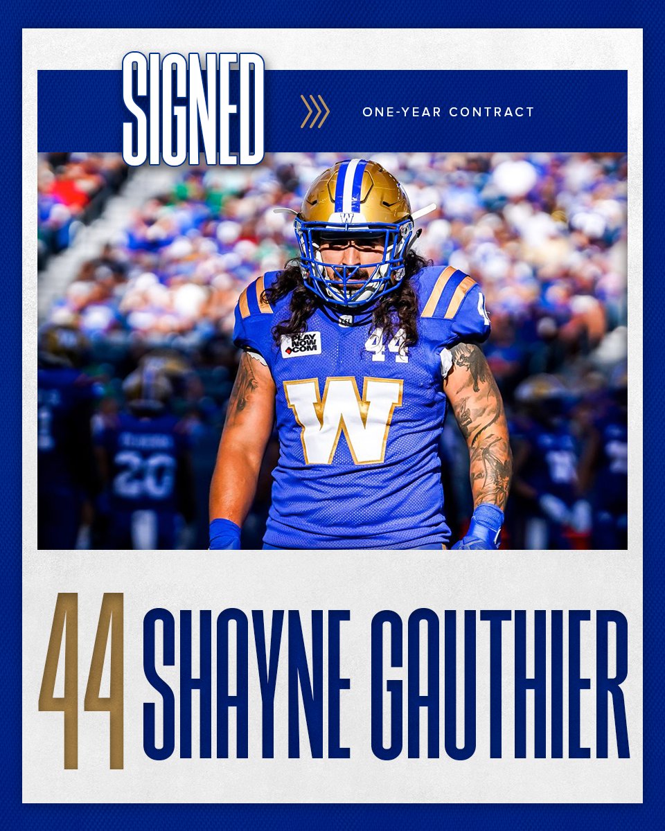 One A Week Will Not Get It Done! For The Blue Bombers As They Only Add Shayne Gauthier, No Demski Or Grant Yet!
