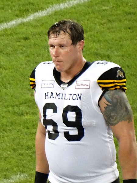CFL Announces 2-Game Suspension for Tiger-Cats Offensive Lineman Colin Kelly
