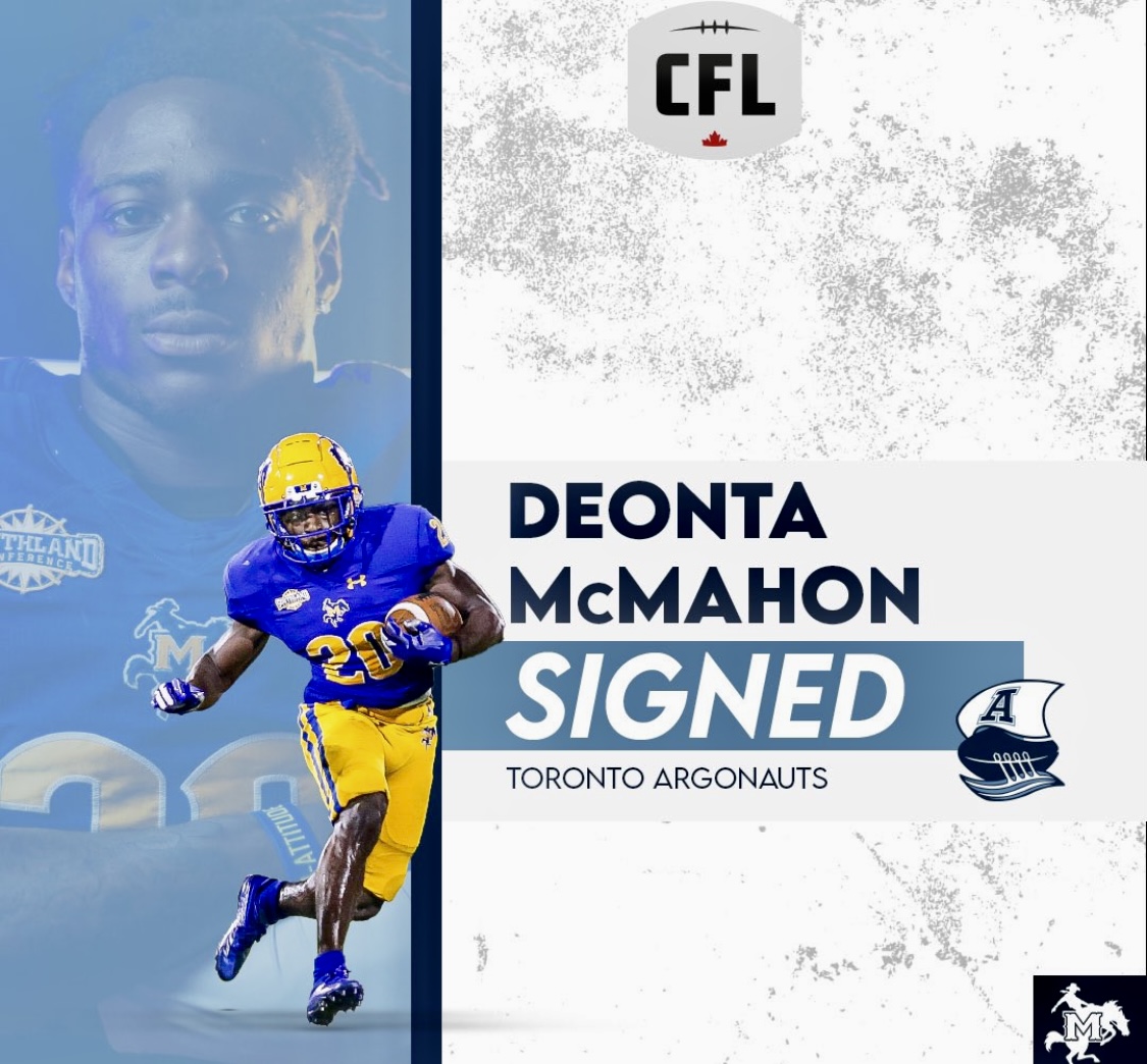 Toronto Argonauts Sign FCS Superstar RB Deonta McMahon