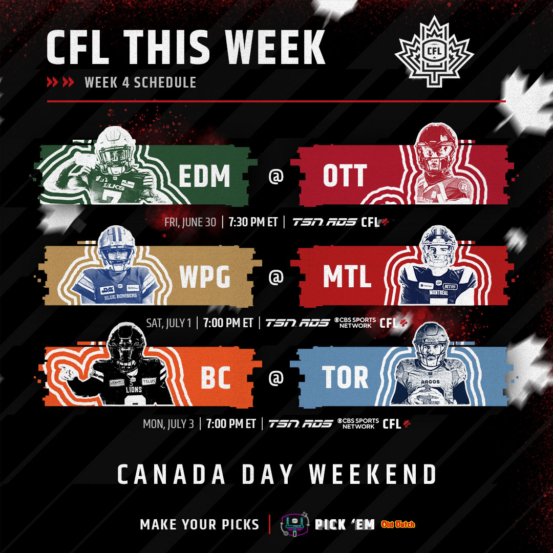 CFL Schedule: Winnipeg vs Montreal, Odds, CFL Live Stream Free (Saturday, July 1st)