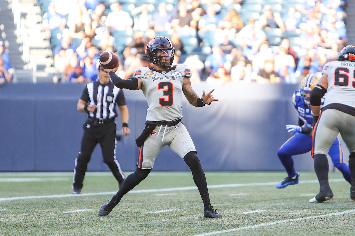 CFL Score: BC Lions Roar to Victory Over Winnipeg Blue Bombers 30-6