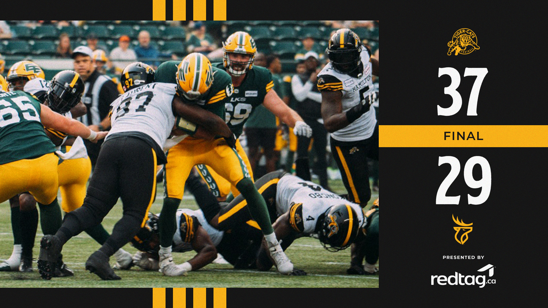 CFL Scores: Hamilton Triumphs Over Edmonton with 37-29 Victory, Elks 20th Straight Home Loss