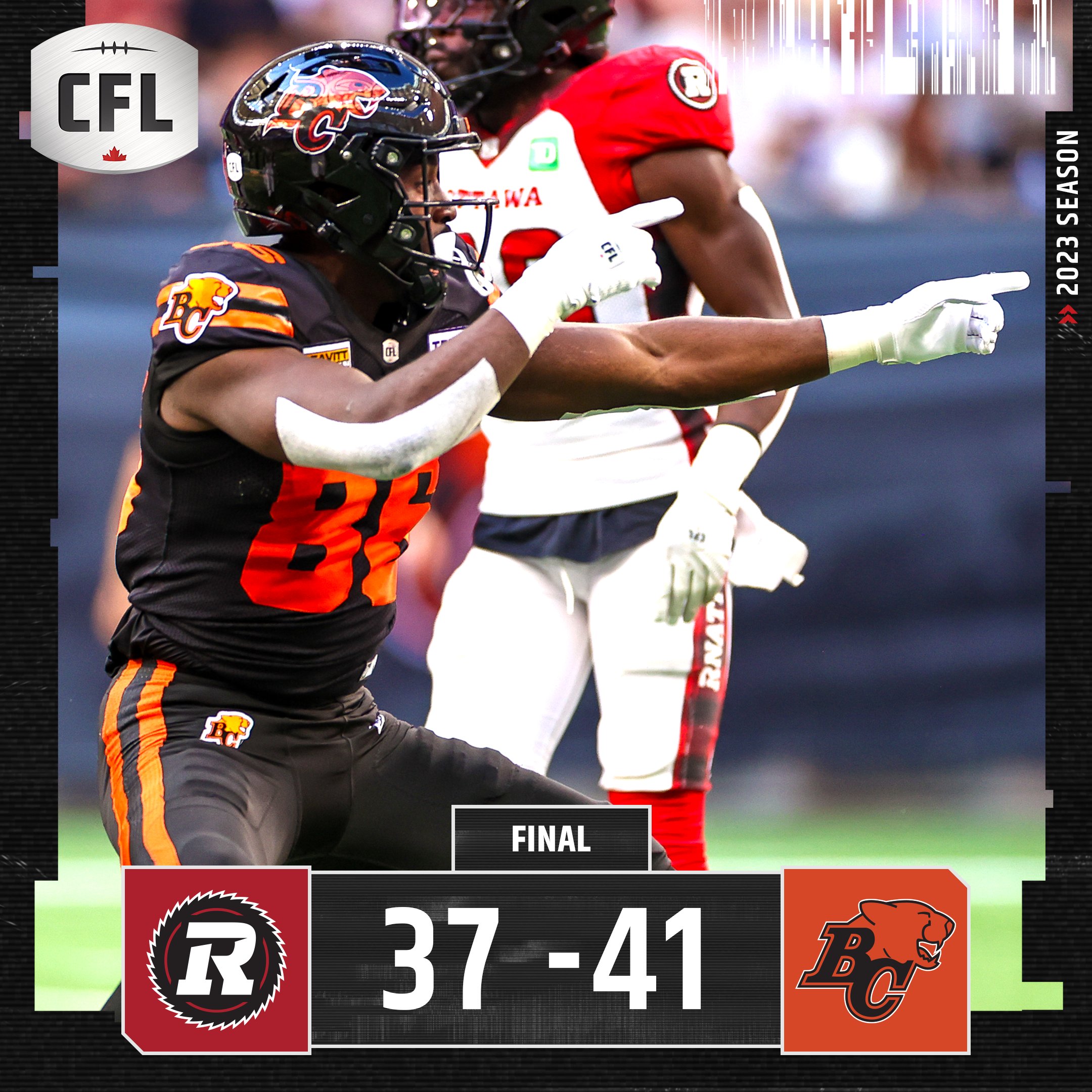 CFL Result: BC Lions Stun Ottawa REDBLACKS in Dramatic Comeback, 41-37