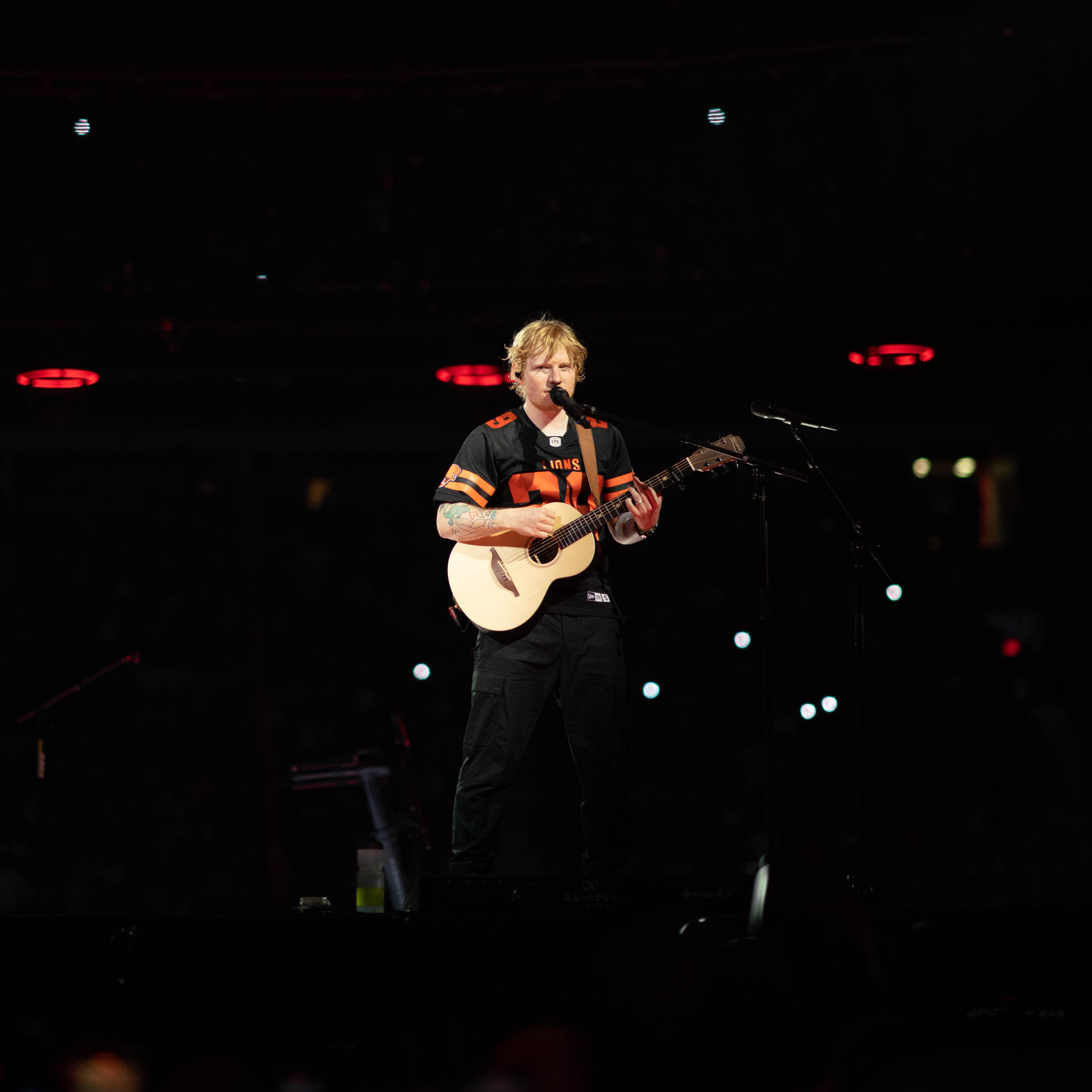 Ed Sheeran Shatters Attendance Record at B.C. Place, Wears BC Lions Jersey During Concert