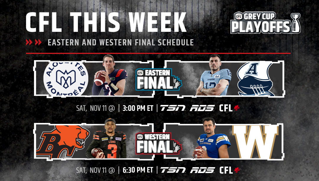 CFL Schedule: Alouettes vs.  Argonauts,  vs. Blue Bombers, Odds, CFL Live Stream Free, CFL Games Today (Saturday, November 11)