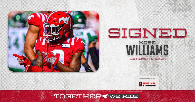 Calgary Stampeders Secure Defensive Back Kobe Williams with Contract Extension