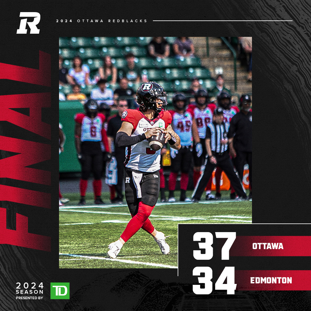 CFL Scores Today: Ottawa Redblacks 37, Edmonton Elks 34 - Redblacks Edge Elks in High-Scoring Affair
