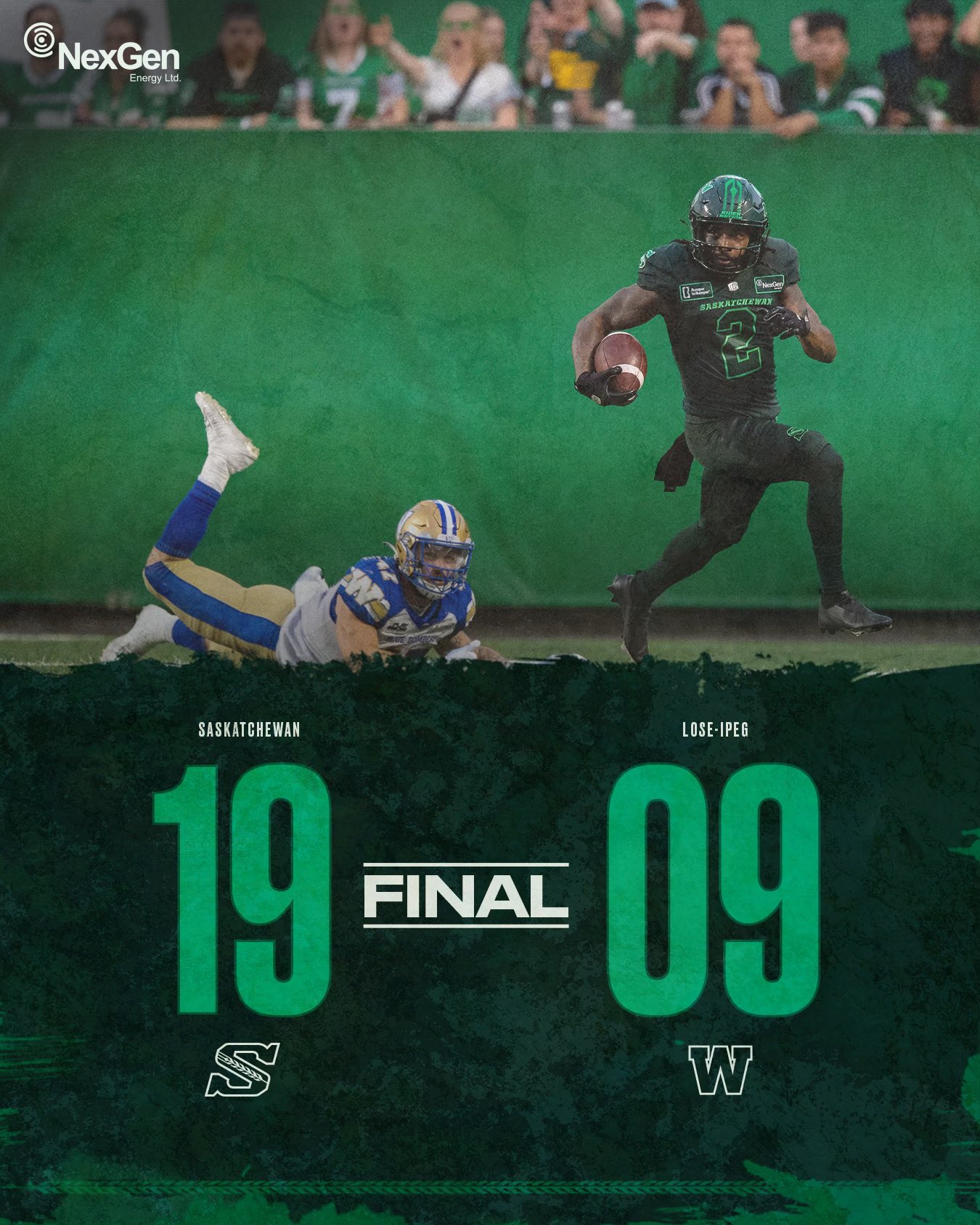 CFL Scores Today: Saskatchewan Roughriders 19, Winnipeg Blue Bombers 9 - Riders Defense Stifles Bombers