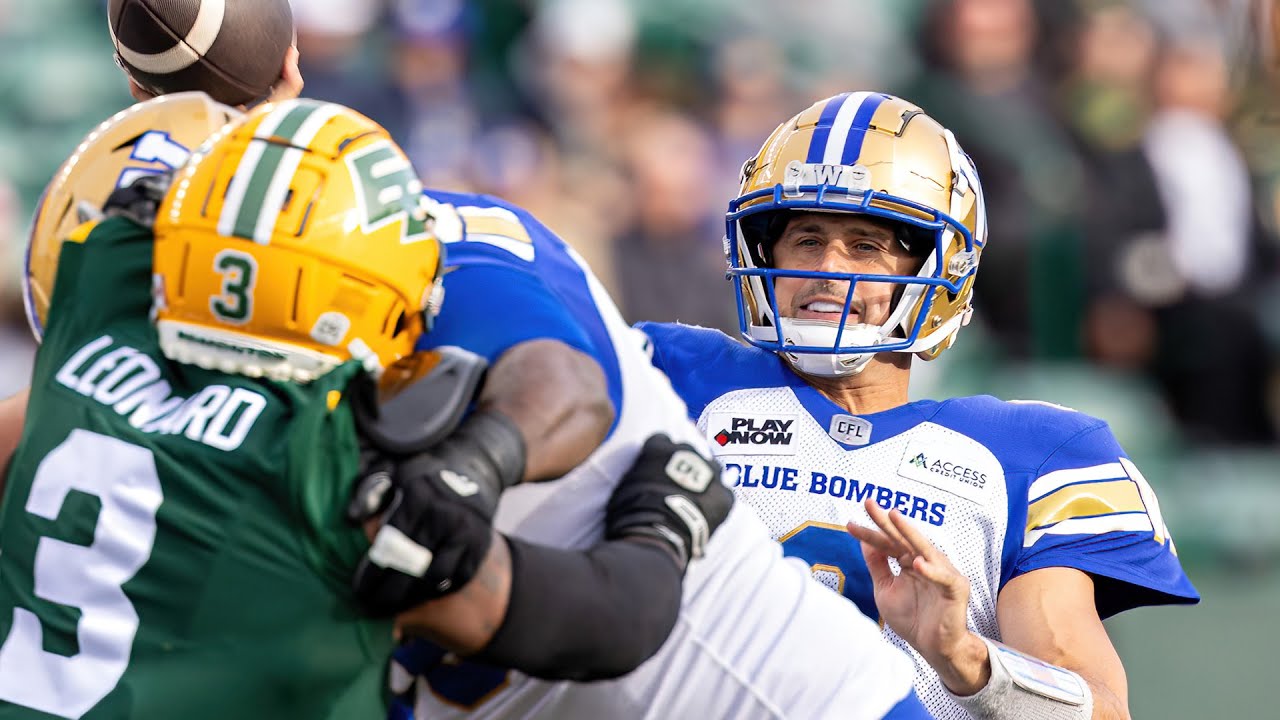 CFL Scores Today: Winnipeg Blue Bombers 27, Edmonton Elks 14 - Bombers Pull Away Late in Road Victory