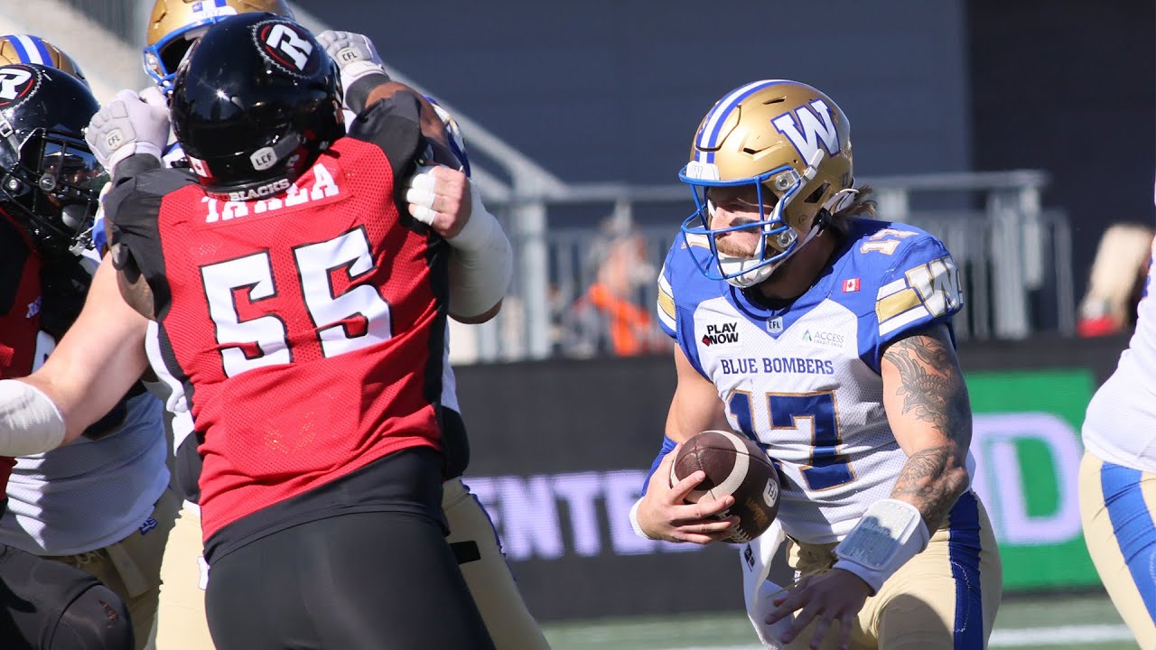 CFL Scores Today: Winnipeg Blue Bombers 26, Ottawa REDBLACKS 18 - Bombers End Losing Streak with Historic Return