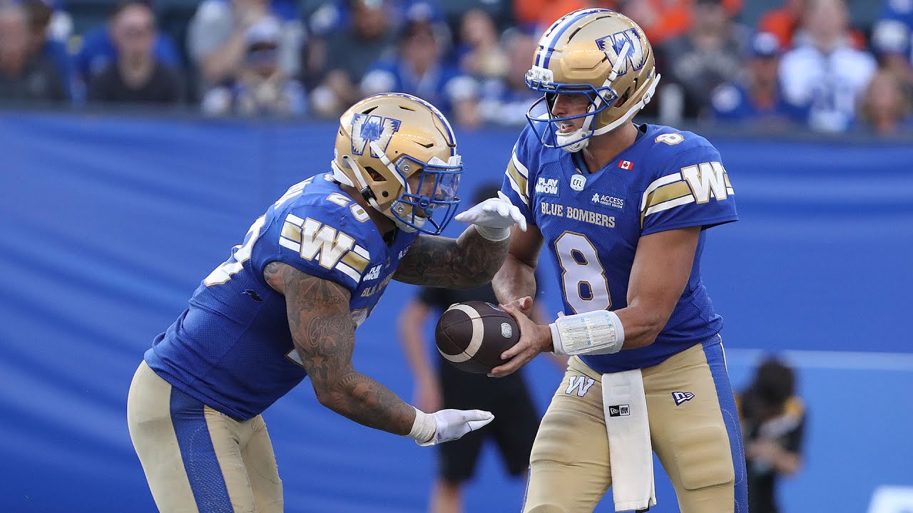 CFL Scores Today: Winnipeg Blue Bombers 40, Hamilton Tiger-Cats 3 - Collaros Returns in Dominant Fashion