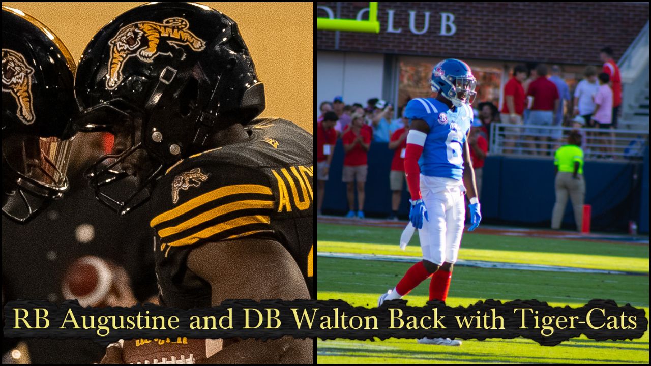 RB Augustine and DB Walton Back with Tiger-Cats