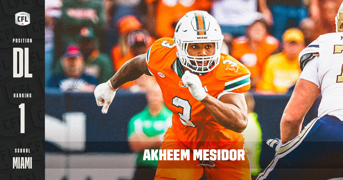Mesidor Stays No. 1 In CFL Scouting Bureau: Winter Edition