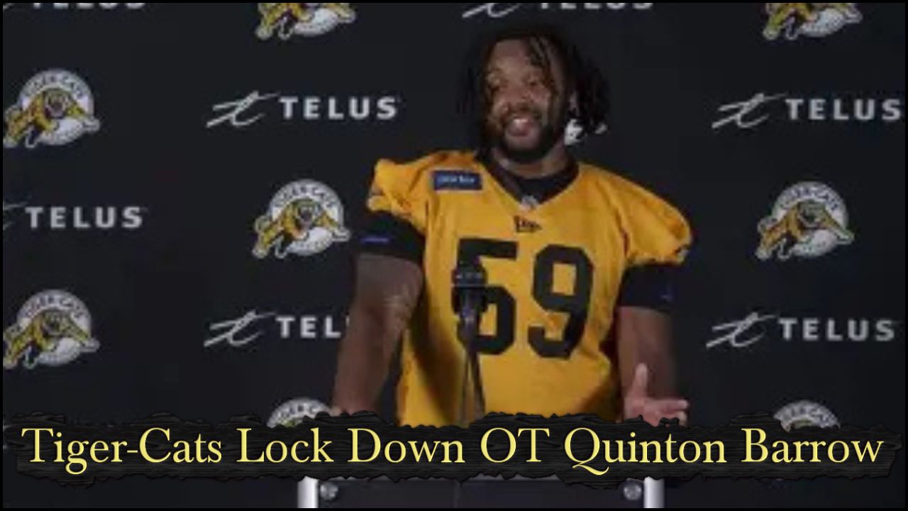 Tiger-Cats Lock Down Offensive Tackle Quinton Barrow