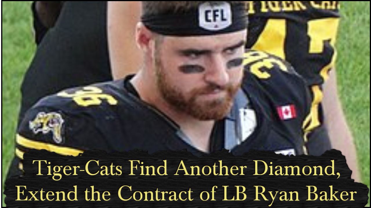 Tiger-Cats Find Another Diamond, Extend the Contract of LB Ryan Baker