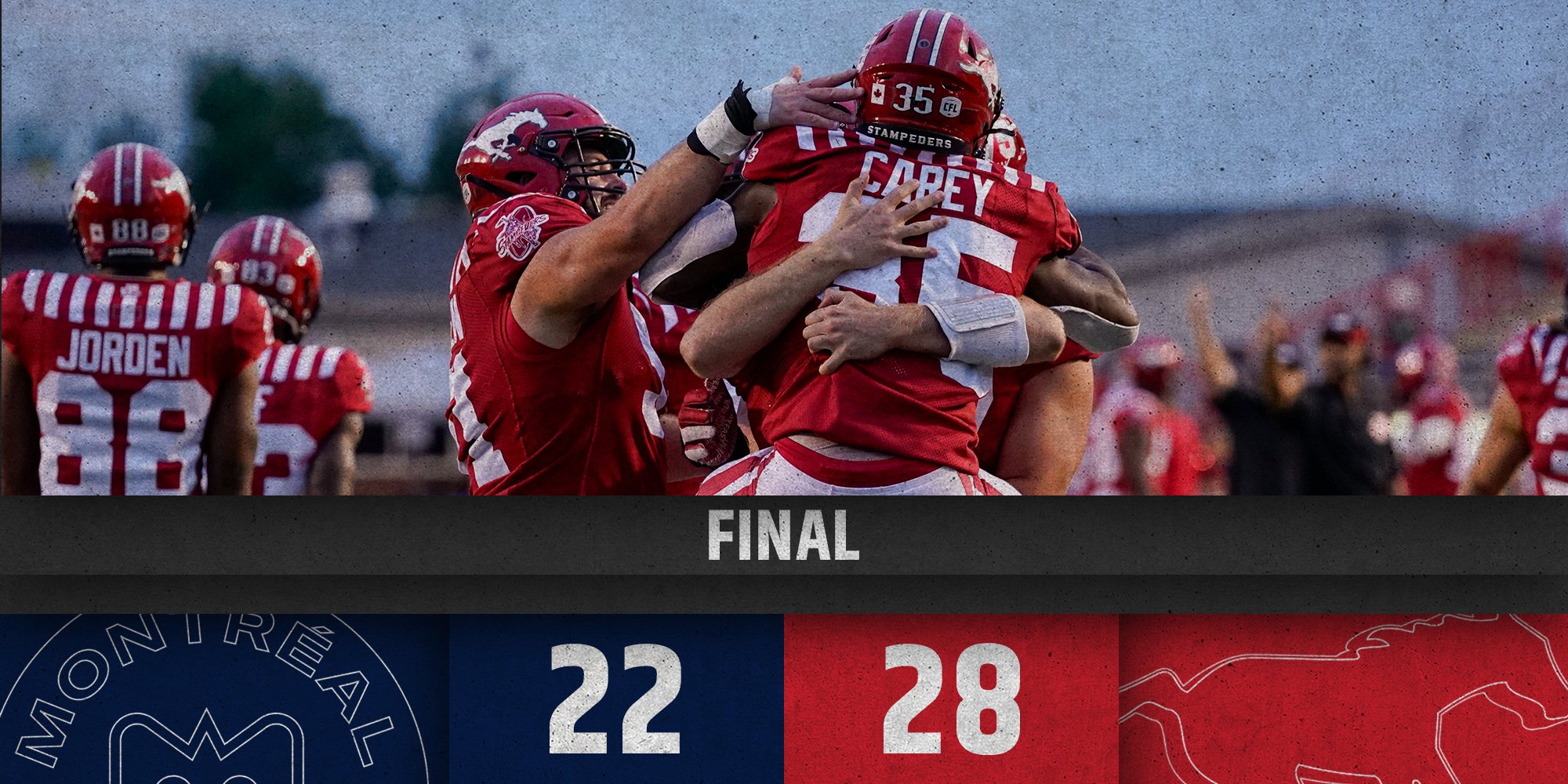 Calgary Survives for First Win Defeating Montreal 28-22