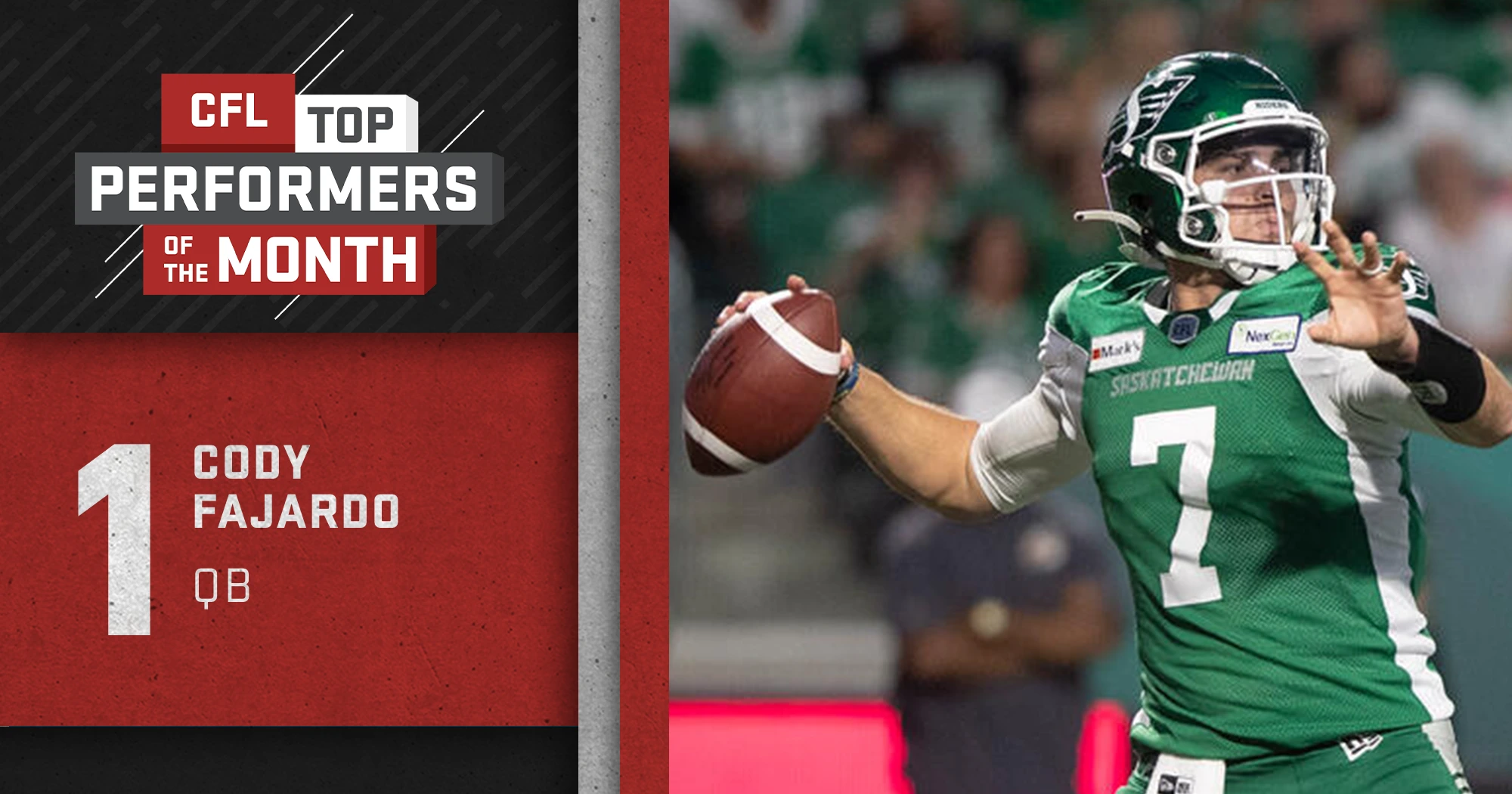 Fajardo, Woodard & Reilly Named CFL Top Performers For August