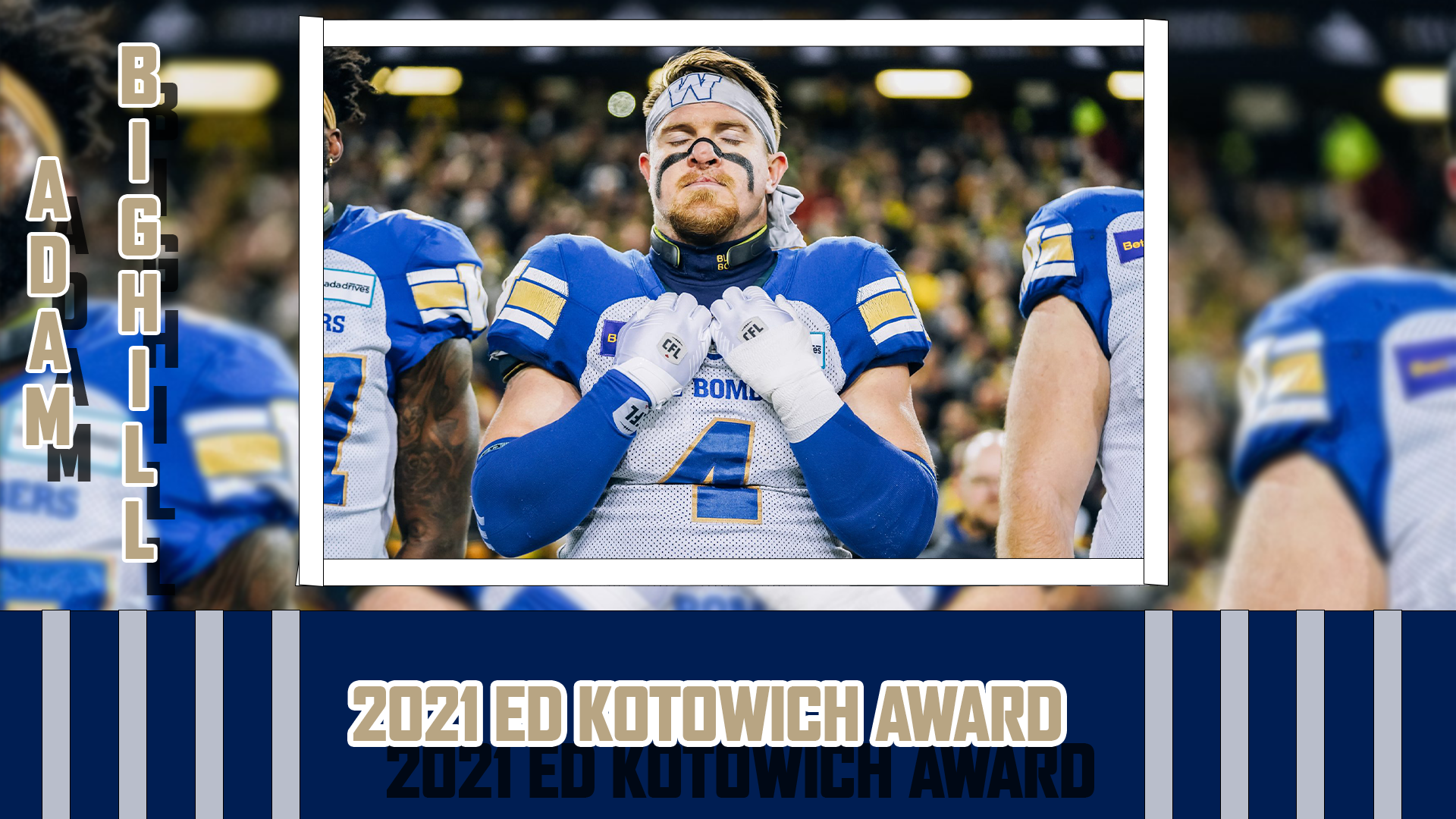 Blue Bombers Bighill named 2021 Ed Kotowich award