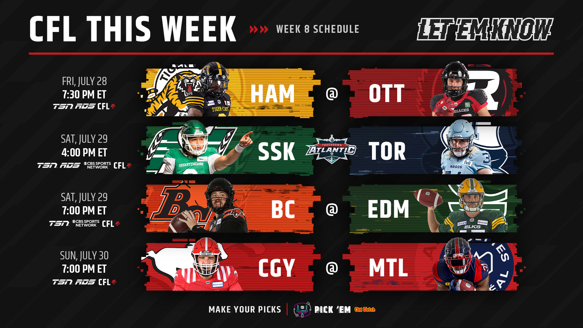 CFL Schedule: Hamilton Tiger-Cats vs Ottawa Redblacks, Odds, CFL Live Stream Free, CFL Games Today (Friday, July 28)