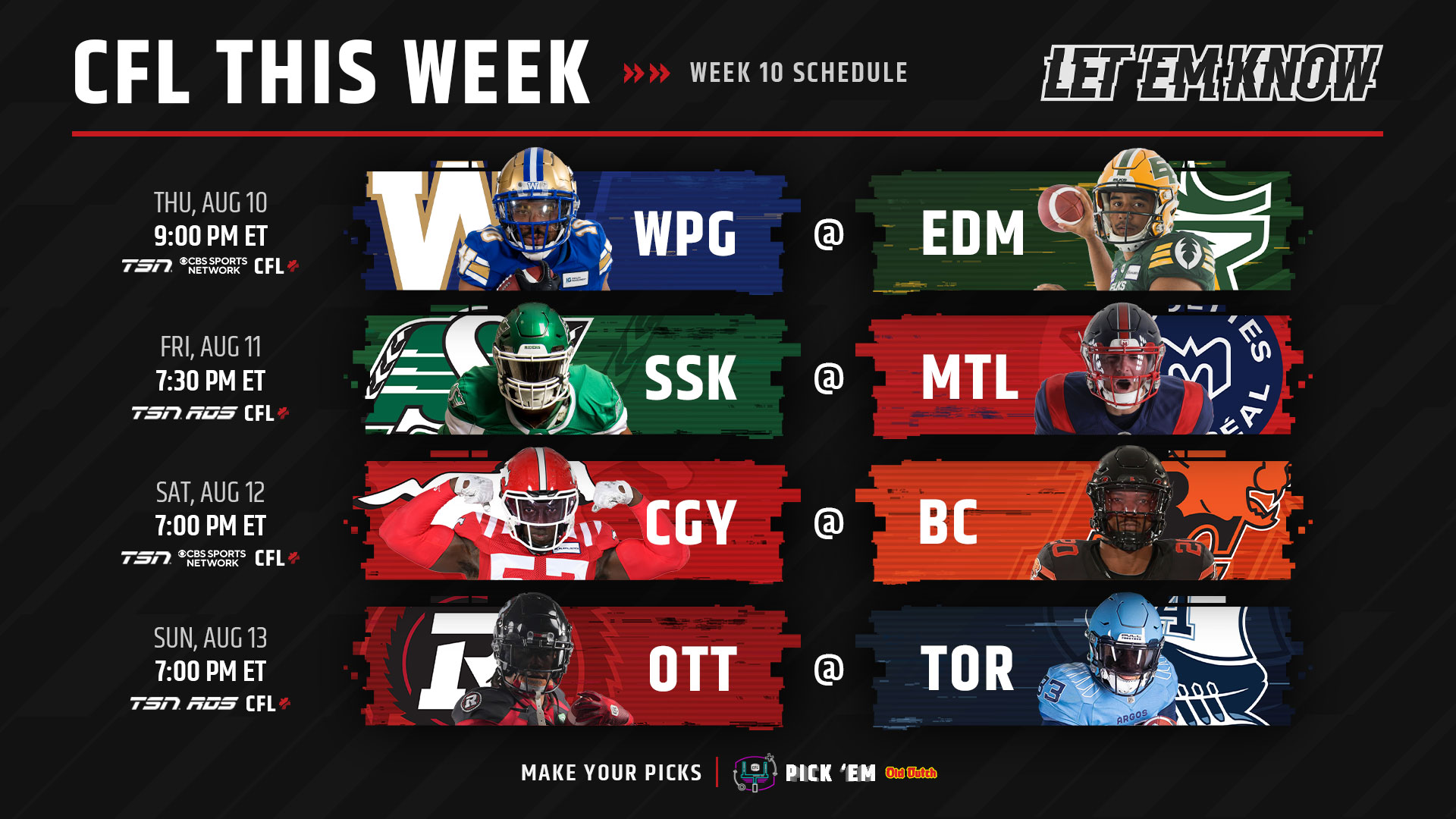 CFL Schedule: Ottawa Redblacks vs. Toronto Argonauts, Odds, CFL Live Stream Free, CFL Games Today (Sunday, August 13)