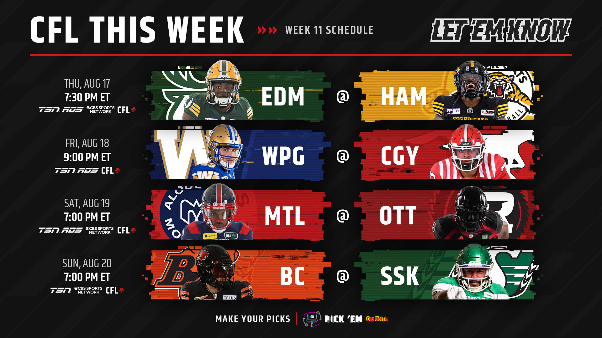CFL Schedule: Edmonton Elks at Hamilton Tiger-Cats, Odds, CFL Live Stream Free, CFL Games Today (Thursday, August 17)