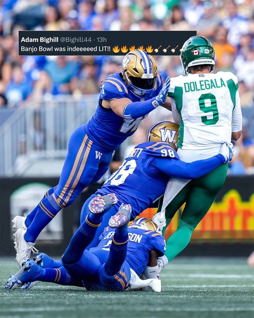 Bombers Put Up A 50 Burger On Riders In Banjo Bowl: Game Ball & Jock!
