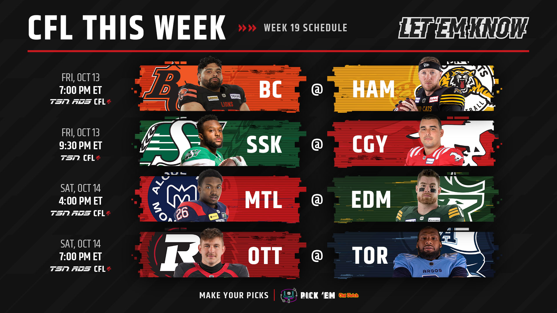 CFL Schedule: Alouettes vs Elks, RedBlacks vs Argonauts, Odds, CFL Live Stream Free, CFL Games Today (Saturday, October 14)