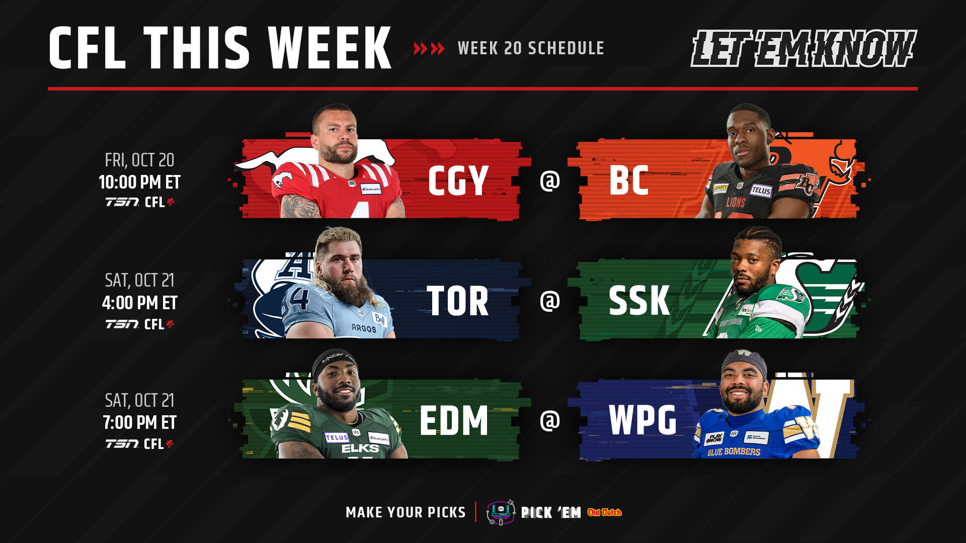 CFL Schedule: Argonauts vs Roughriders, Elks vs Blue Bombers, Odds, CFL Live Stream Free, CFL Games Today (Saturday, October 21)
