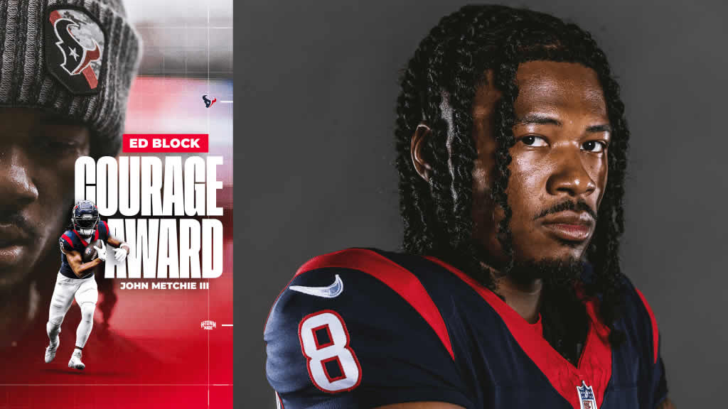 Canadian Receiver John Metchie III Voted Houston Texans’ Ed Block Courage Award Winner