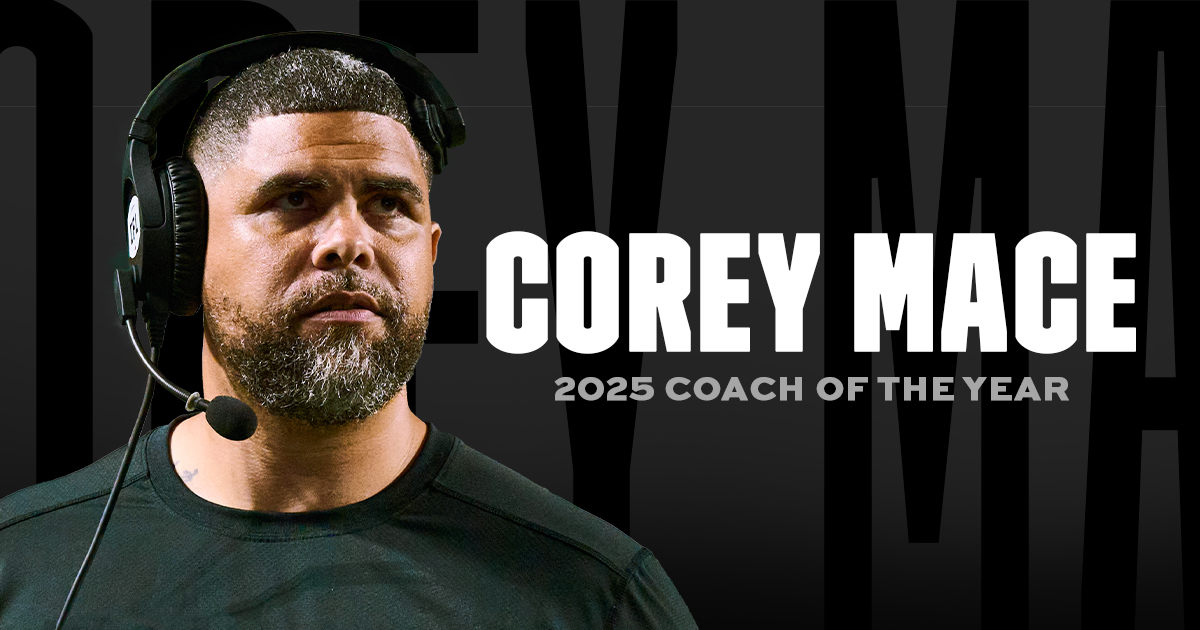Corey Mace Named CFL 2025 Coach Of The Year; Riders Claim Ted Goveia Award