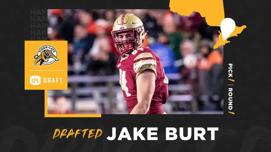 Tiger-Cats select tight end Jake Burt first overall in 2021 CFL Draft