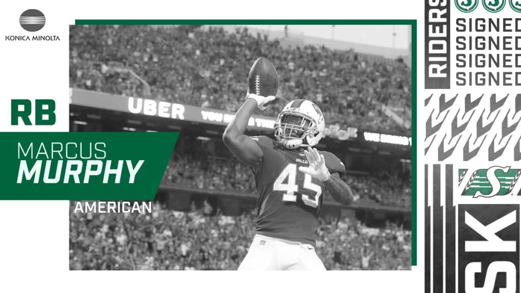 Saskatchewan Roughriders Sign RB Marcus Murphy