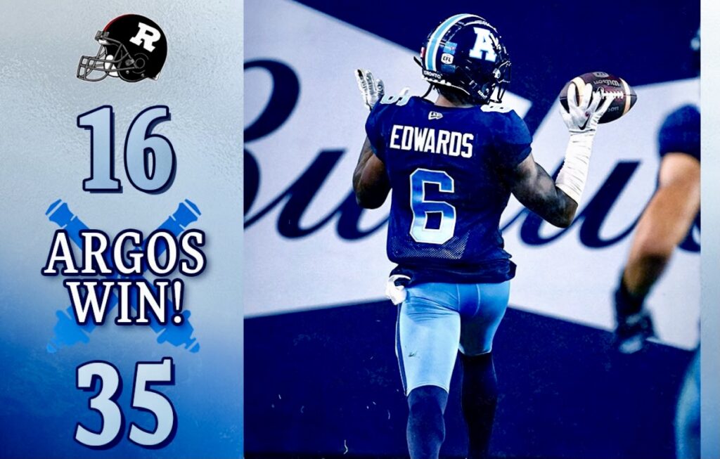 Toronto-Ottawa Game Recap: The Argos Storm Back In The Second Half To Beat Redblacks