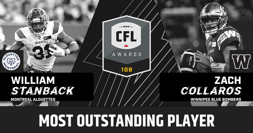 PR: Stanback And Collaros Headline 2021 CFL Awards Finalists
