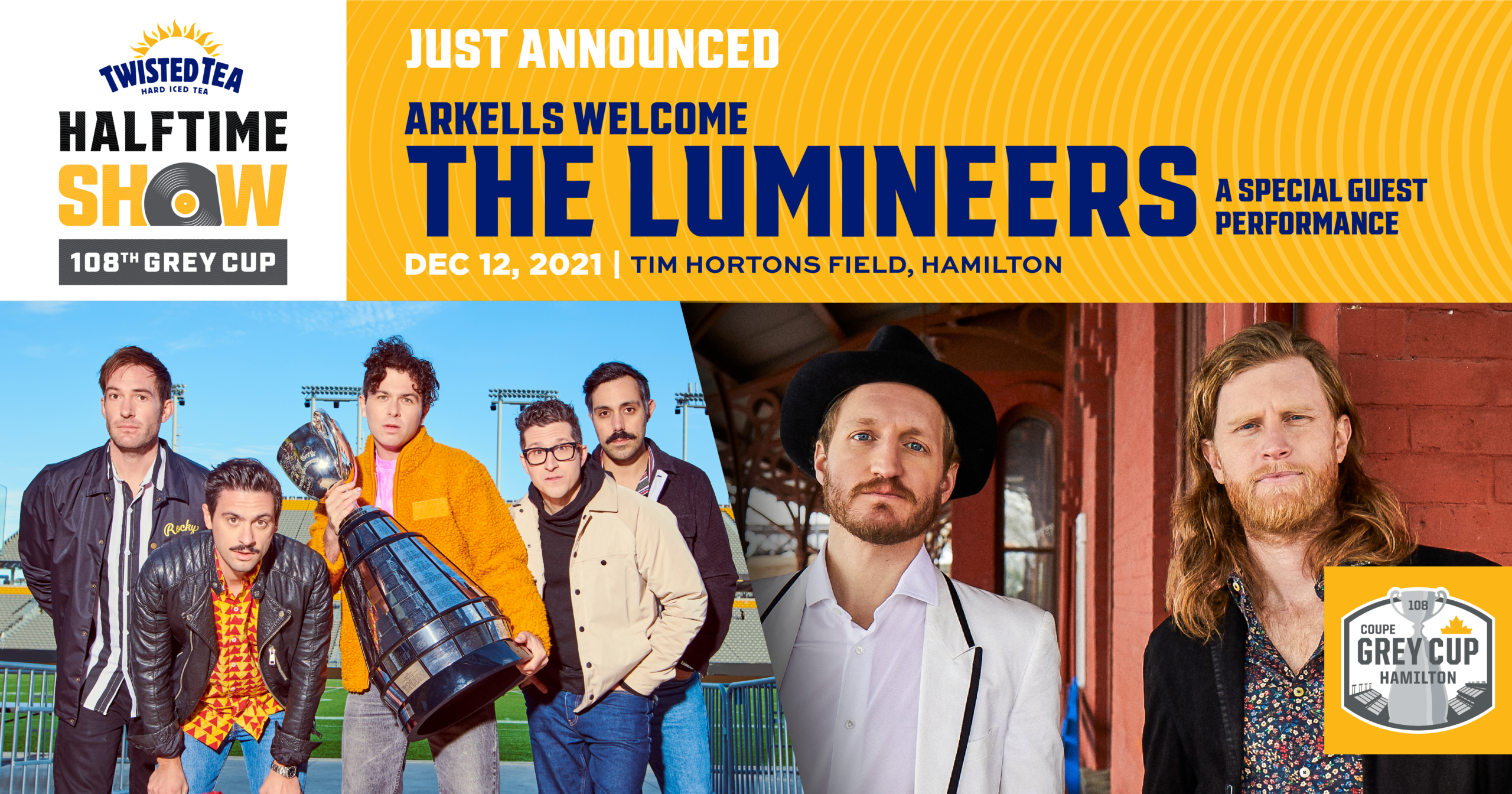PR: Arkells Welcome The Lumineers As Special Guests At The 108th Grey Cup